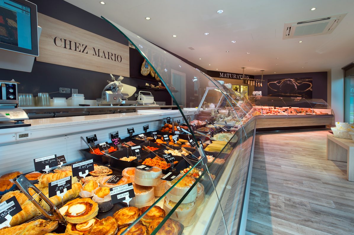 Chez Mario vitrines frigorifiques Cruz - agencement boucherie - agencement charcuterie - chambre maturation boucherie